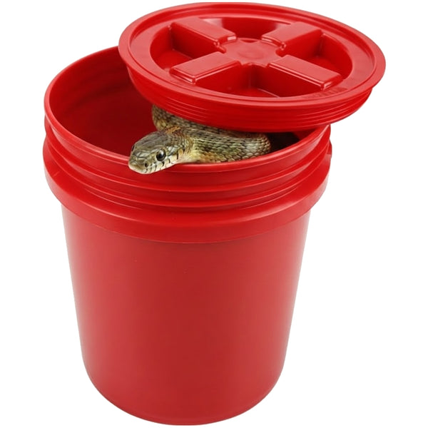 Caneca para Contención para Serpientes y Reptiles 5 Galones con Tapa Rosca