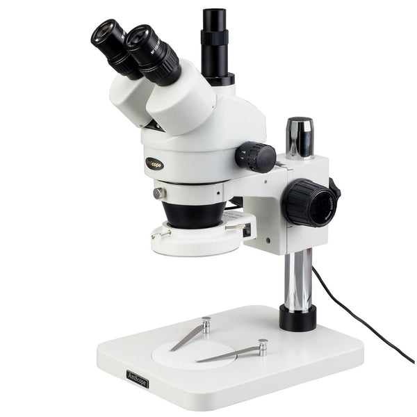 Microscopio Estéreo Trinocular Amscope - 3.5X-90X / 144-LED