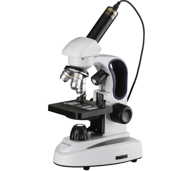 Microscopio Amscope Doble LED + Cámara USB  / 40X-1000X