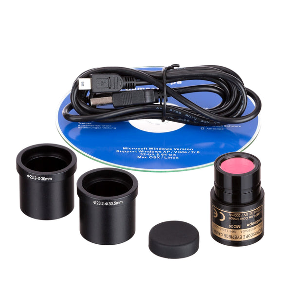 Microscópios Estéreo Amscope 20X-40X-80X con Cámara USB
