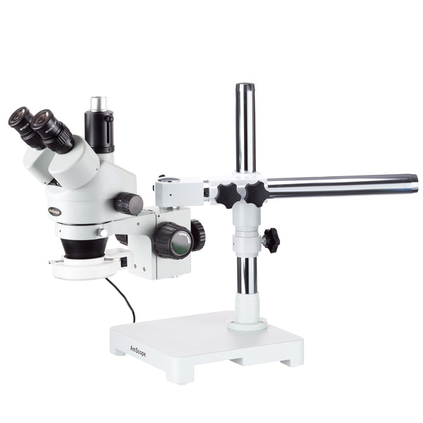 Microscopio Trinocular Amscope Soporte de Pluma - 3.5X-90X / Luz LED 54