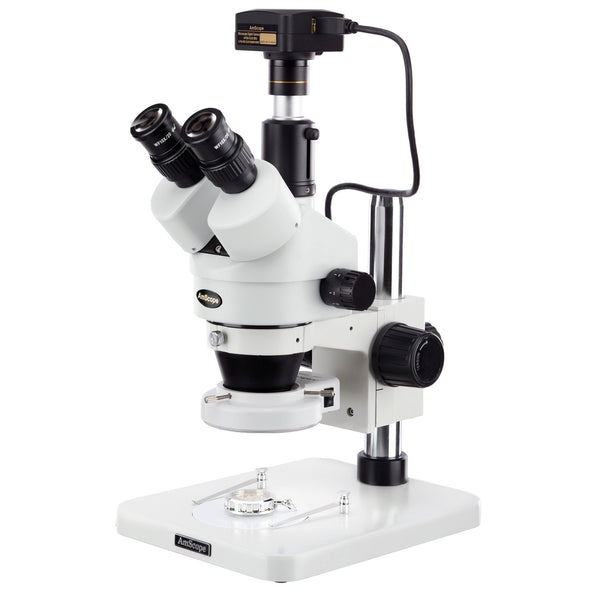 Microscopio Estéreo Amscope 3.5X-180X  144 LED con Cámara 10MP
