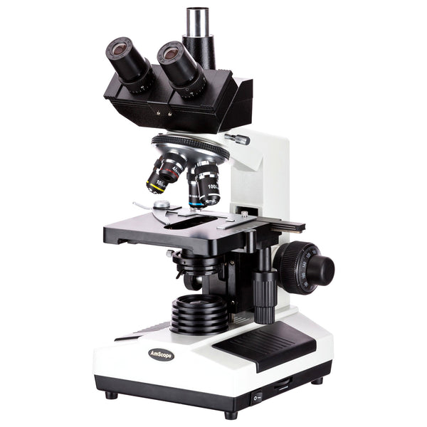 Microscopio Clínico Biológico Vet Trinocular Amscope 40X-2500X