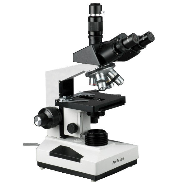 Microscopios Trinoculares  Amscope  40X-2000X con Cámara Digital 1.3MP - DESCONTINUADO