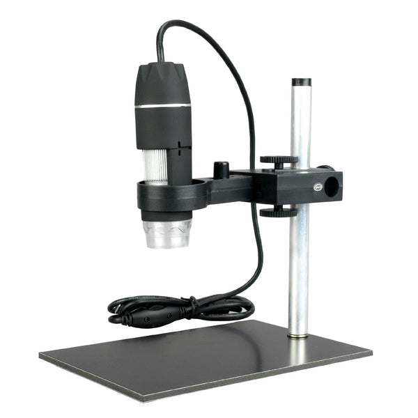 Microscopio Digital USB Amscope / 10X-200X 0.3MP con Iluminación LED y Soporte