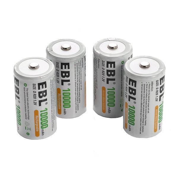 Baterías Recargables EBL D 10000mAh