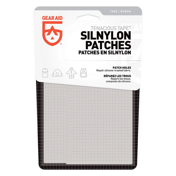 Parches de Silnylon Gear Aid Tenacious Tape 12,7 x 7,6 cm para Reparación de Carpas y Equipo para al Aire Libre