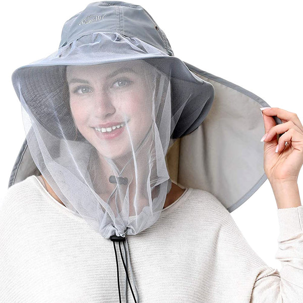 Sombrero Tipo  Safari Unisex con Velo Antimosquitos
