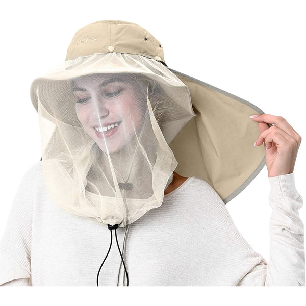 Sombrero Tipo  Safari Unisex con Velo Antimosquitos