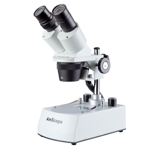 Microscopio Estéreo Binocular con luz LED AmScope / 20x - 40x