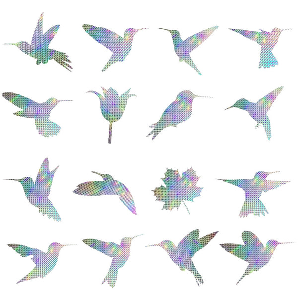 Disuador Visual de Aves Etiquetas Estáticas Adhesivas Figuras Colibríes