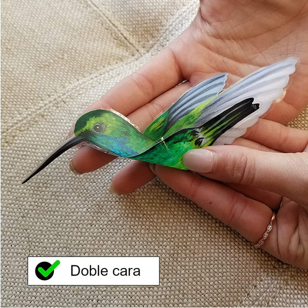 Disuador Visual de Aves Window Flakes Etiquetas Estáticas Adhesivas Figuras Colibríes