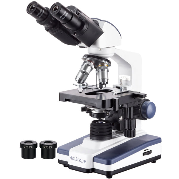 Microscópio Compuesto Binocular Amscope  / 40X-2500X  - Cámara 1.3MP