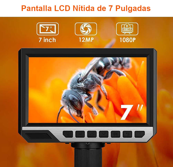 Microscopio con Pantalla LCD 2000X 12MP