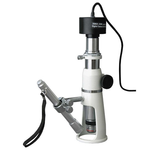 Microscopio de Medición Portátil con Soporte AmScope H2510 20x / 50x / 100x - 17mm