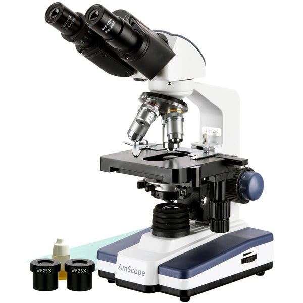 Microscópio Compuesto Binocular Amscope / 40X-2500X
