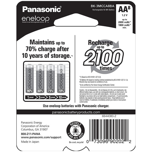 Baterías Recargables Panasonic Eneloop AA 2100mAh