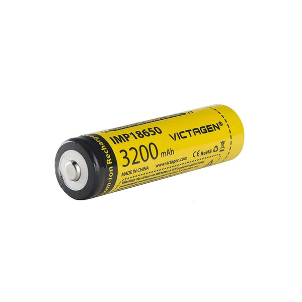Baterías Recargables Victagen 18650 3200 mAh x 2 uds. con Cargador de Pantalla LCD